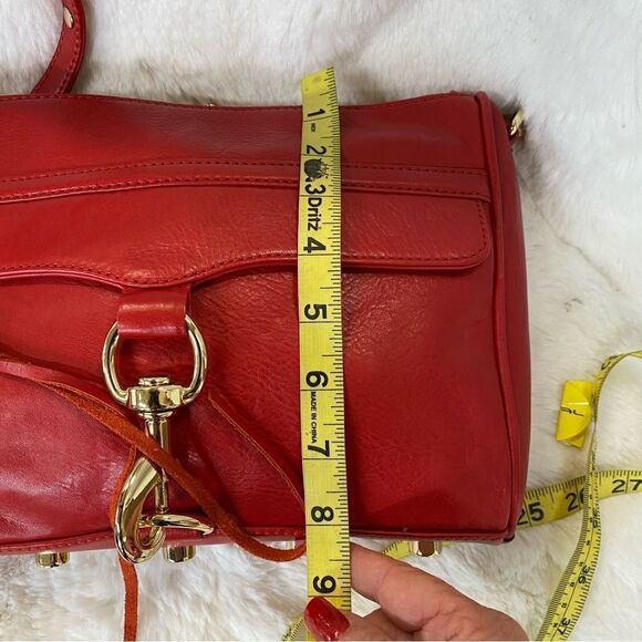 Rebecca Minkoff full size MAC red pebbled leather crossbody bag - Picture 5 of 16